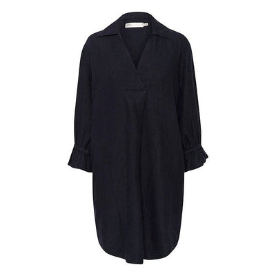 InWear - PegIW 3/4 Sleeve Linen Dress in Marine Blue