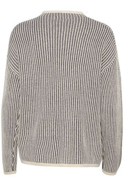 CREAM - CRSoffie Round Neck Two Tone Striped Jumper