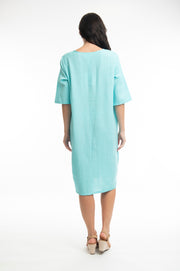 Orientique - Essentials - Linen Dress with Elbow Length Sleeves (61634) (2 colours)