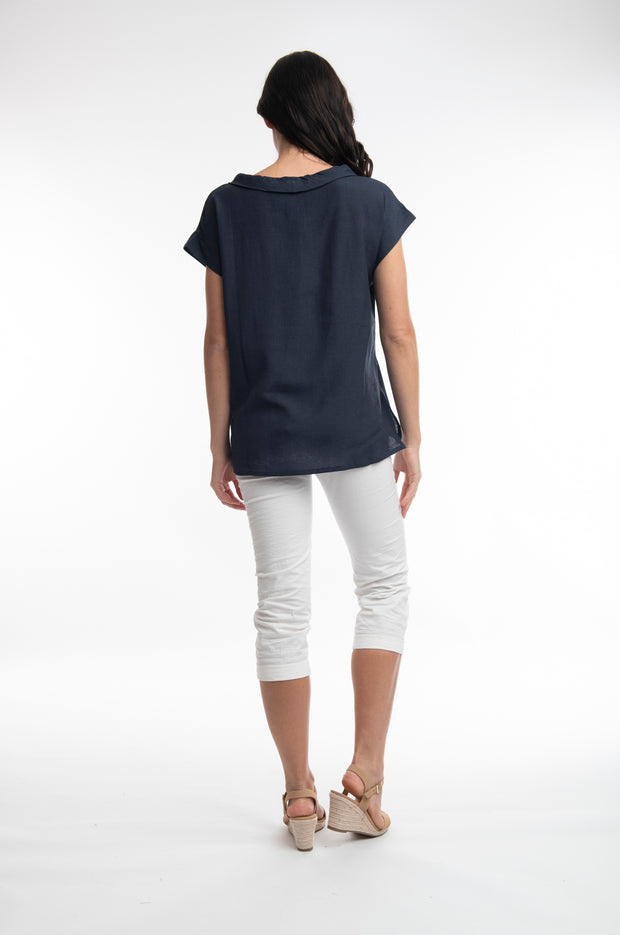 Orientique - Essentials Wide Scoop Neck Short Sleeve Blouse (62616) (2 colours)