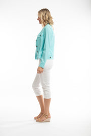 Orientique - Essentials - Short Cotton/Linen Mix Jacket (62617) (2 Colours)