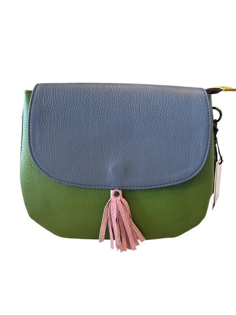 Soruka - Lola - Reverse Flap Greens & Blue & Print Leather Shoulder/Crossbody Bag (81012)