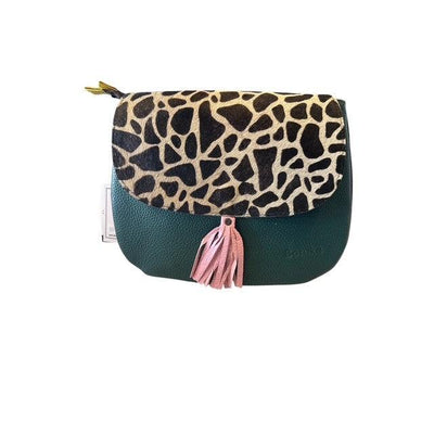 Soruka - Lola - Reverse Flap Greens & Blue & Print Leather Shoulder/Crossbody Bag (81012)