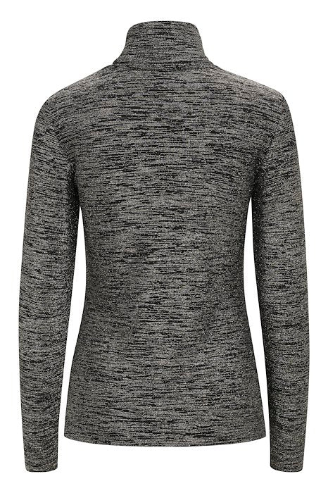 InWear - JafarIW Polo Neck Jumper in Silver Ombre