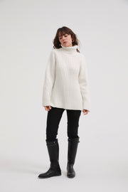 Tirelli - Chunky Cable Knit Poloneck Jumper - 3 colours (K3009)