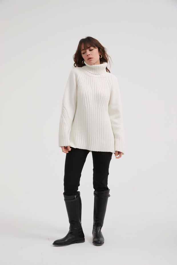 Tirelli - Chunky Cable Knit Poloneck Jumper - 3 colours (K3009)