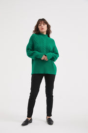 Tirelli - Chunky Cable Knit Turtle Neck Jumper - 2 colours (K3011)