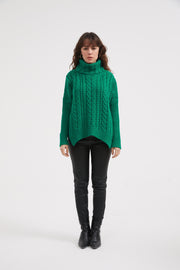 Tirelli - High Neck Cable Knit Jumper - 2 colours (K3022)