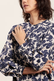 Mat De Misaine - Clifden - Cotton Shirt in Bold Leaf Print