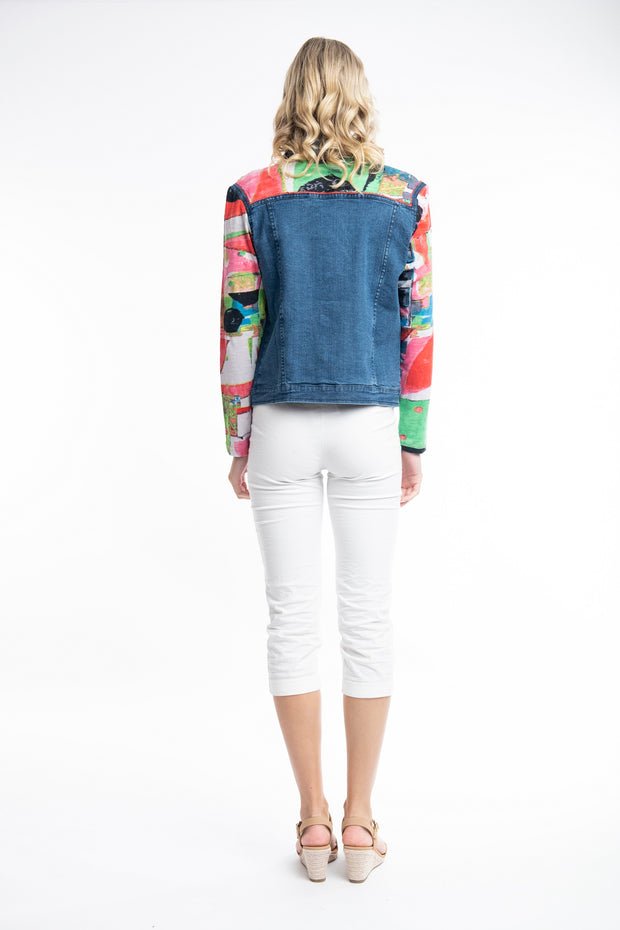 Orientique - Cairo - Short Denim & Cairo Print Jacket (22895)