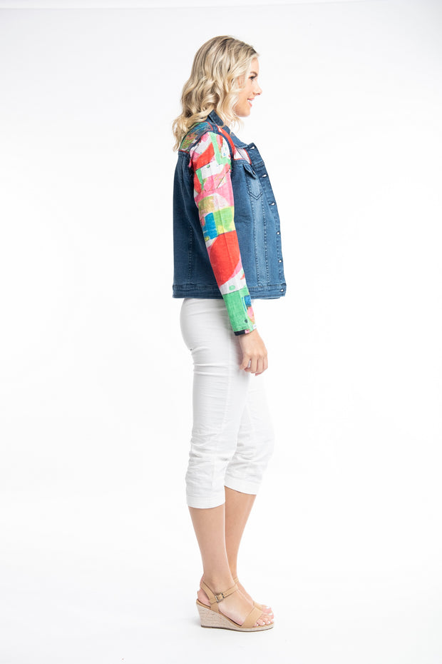 Orientique - Cairo - Short Denim & Cairo Print Jacket (22895)