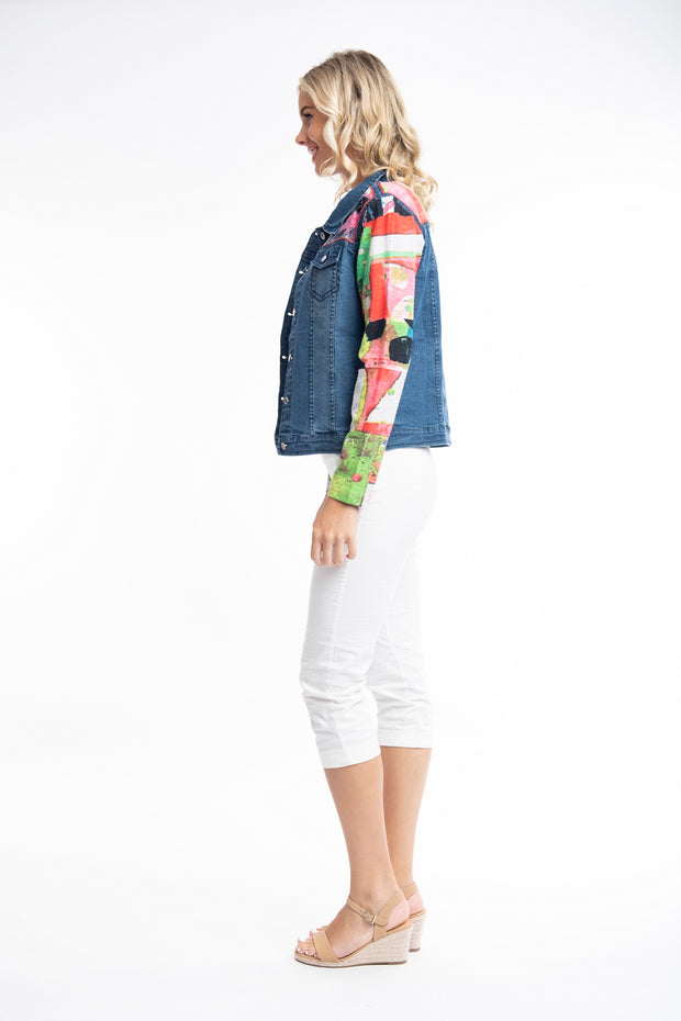 Orientique - Cairo - Short Denim & Cairo Print Jacket (22895)