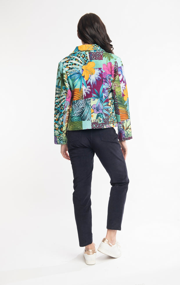 Orientique - Chopin - Short Zipped Jacket in Bold Print