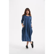 Tirelli - Diagonal Seam Round Neck Bubble Dress (2 colours) (D2557)