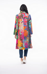 Orientique - Long Coat in Bold Digital Print (6267-PR1)