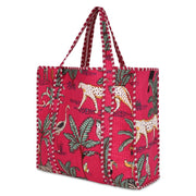 C Y C - The Ultimate Tote Bag - Hot Pink Cotton Jungle Print