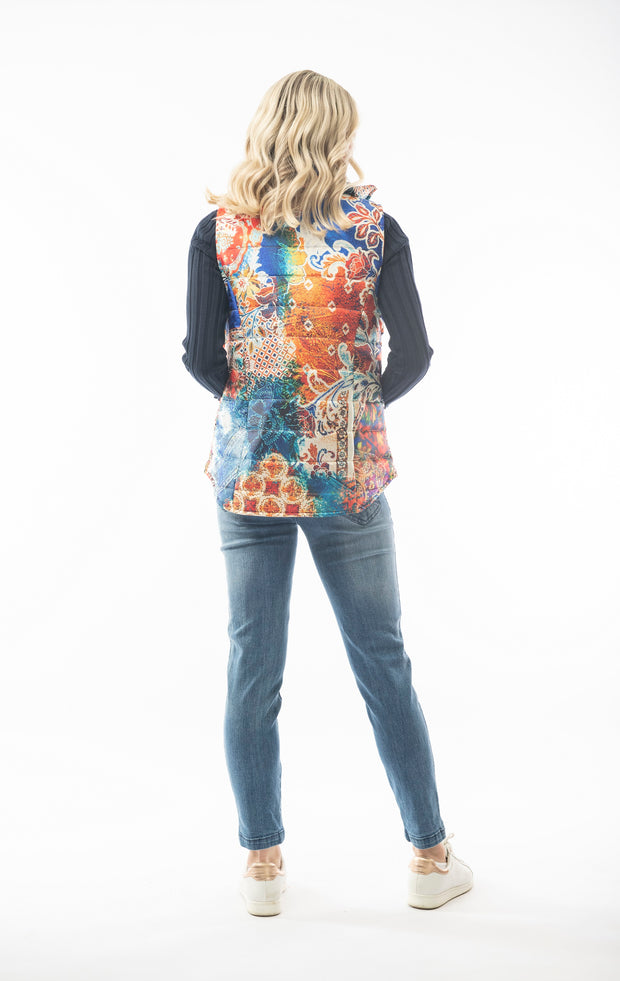 Orientique - Oriental Print - Bright & Bold Long Gilet