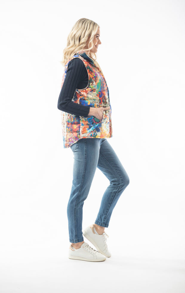 Orientique - Oriental Print - Bright & Bold Long Gilet