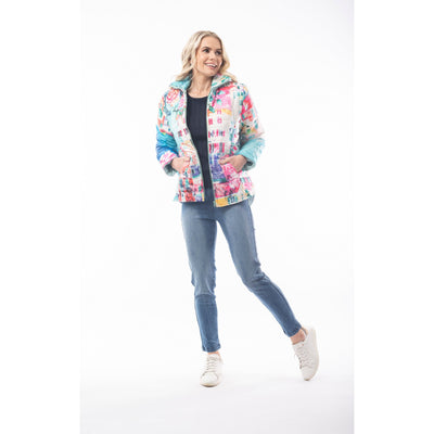 Orientique - Italy Print - Bright & Bold Puffer Jacket