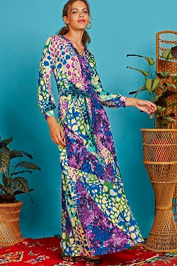 Onjenu - Sharon Long Sleeve Maxi Dress - Capella Print