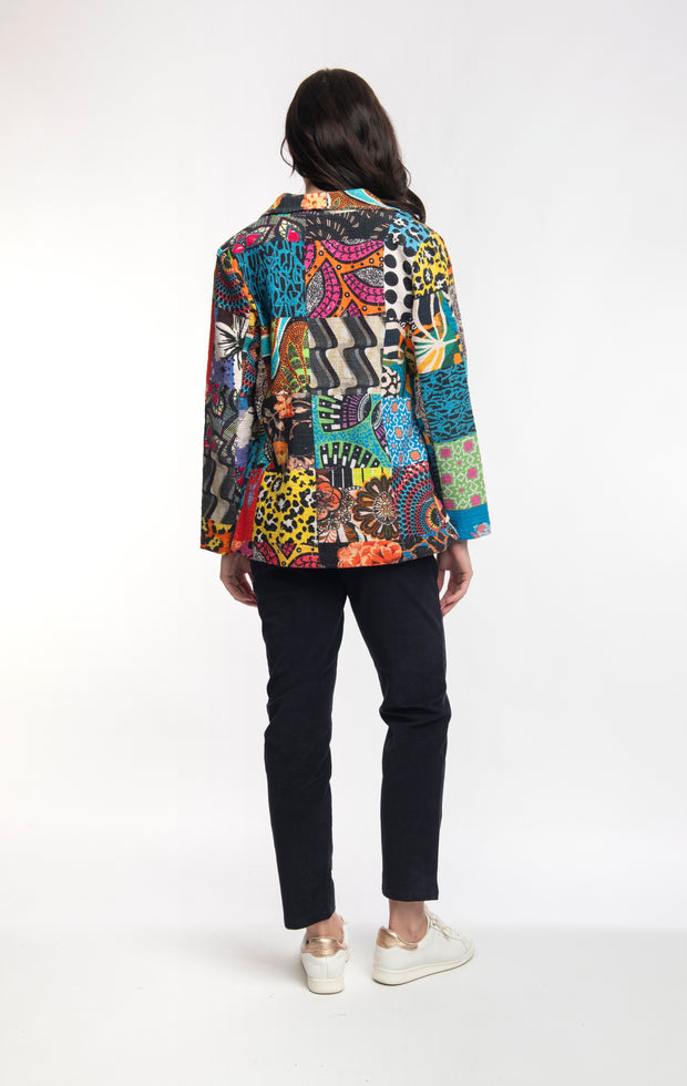 Orientique - Gulliaume - Cotton Blazer in a Bold Multi-Coloured Print