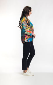 Orientique - Gulliaume - Cotton Blazer in a Bold Multi-Coloured Print