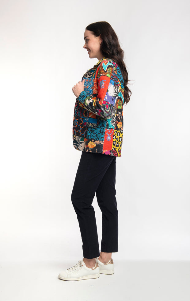 Orientique - Gulliaume - Cotton Blazer in a Bold Multi-Coloured Print