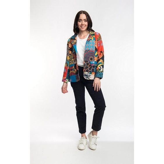 Orientique - Gulliaume - Cotton Blazer in a Bold Multi-Coloured Print