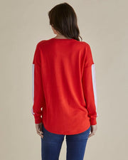 Betty Basics - Sophie- Fine Knit Round Neck Jumper with Stripe on Sleeves (BB425)