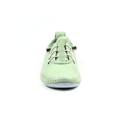 Lunar Shoes - Abbie Leather Plimsoll in Mint