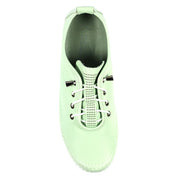 Lunar Shoes - Abbie Leather Plimsoll in Mint