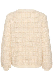 CREAM - CRBilo V Neck Check Jumper