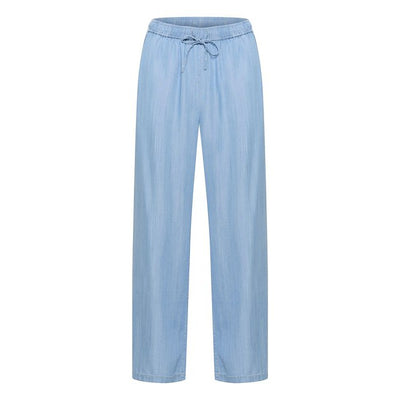 Part Two - CibellPW Wide Leg Trousers in Medium Blue Denim