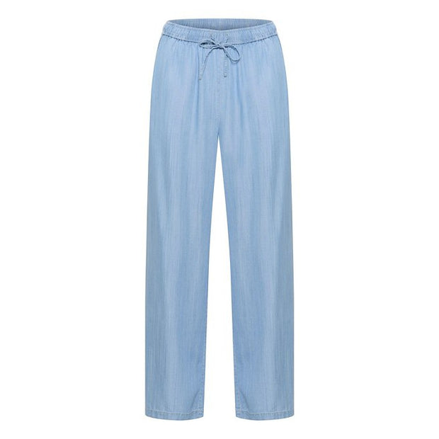 Part Two - CibellPW Wide Leg Trousers in Medium Blue Denim