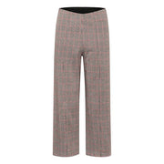 Part Two - IlisanPW Wide Leg Cropped Trousers in Red Check