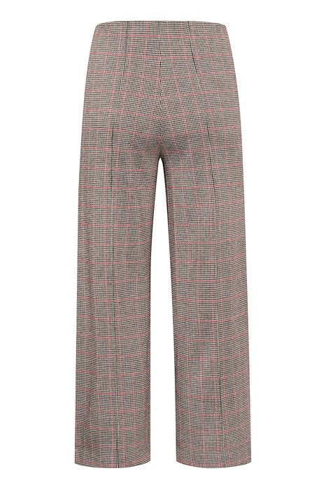 Part Two - IlisanPW Wide Leg Cropped Trousers in Red Check