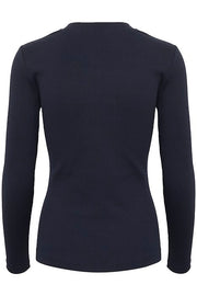 InWear - DagnaIW Long Sleeve V Neck Ribbed Tee Shirt (4 colours)