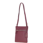 Ashwood Leather - Bordeaux/Wine Crossbody Bag with Zip Pockets - CB3