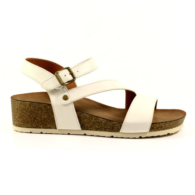 Lunar Shoes - Cluster Wedge Sandal in White (JLH358)