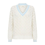 CREAM - CRPreps V Neck Lace Weave Jumper (10613307)