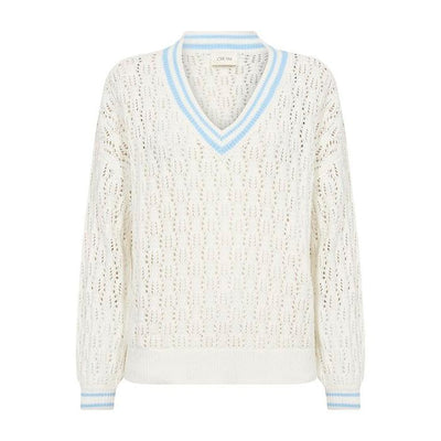 CREAM - CRPreps V Neck Lace Weave Jumper (10613307)