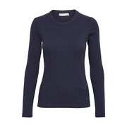 InWear - DagnaIW Navy Round Neck Long Sleeve Tee Shirt