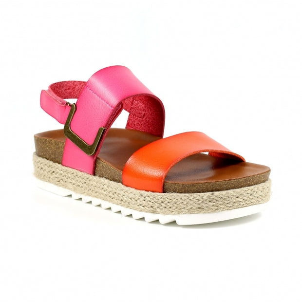 Lunar Shoes - Deanna II Wedge Sandal in Pink