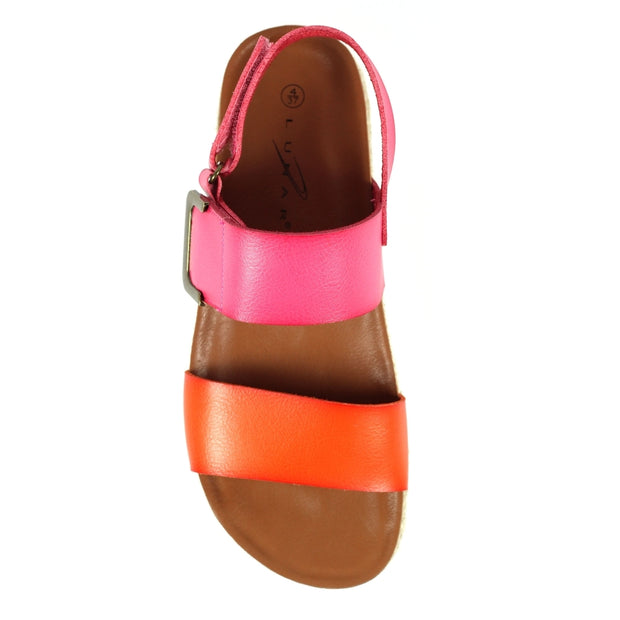 Lunar Shoes - Deanna II Wedge Sandal in Pink