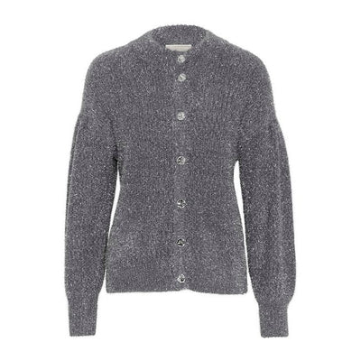 CREAM - CRSnowy Grey and Silver Soft Knit Cardigan (10612952)