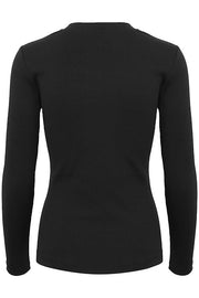 InWear - DagnaIW Long Sleeve V Neck Ribbed Tee Shirt (4 colours)