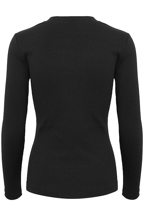 InWear - DagnaIW Long Sleeve V Neck Ribbed Tee Shirt (4 colours)