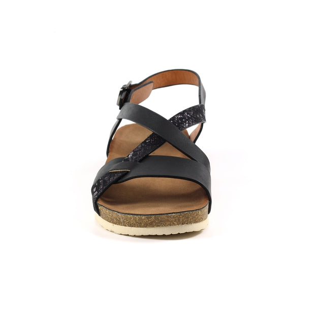 Lunar Shoes - Liberty Wedge Sandal in Black (JLH487)