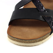 Lunar Shoes - Liberty Wedge Sandal in Black (JLH487)