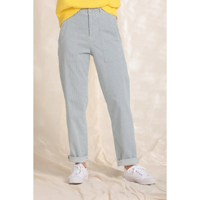 Mat De Misaine - Pilote - Straight Leg Casual Trouser with a Navy Stripe